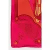 Red printed silk scarf