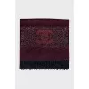 Cashmere scarf with a decorative insert