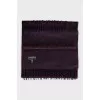 Cashmere scarf with a decorative insert