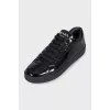 Patent leather sneakers