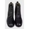 Men's insulated leather lace-up boots