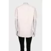 Loose-fitting leather T-shirt