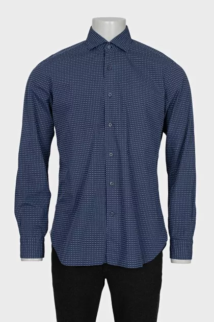Men's button-down shirt with a small print