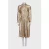 Fitted gold jumpsuit