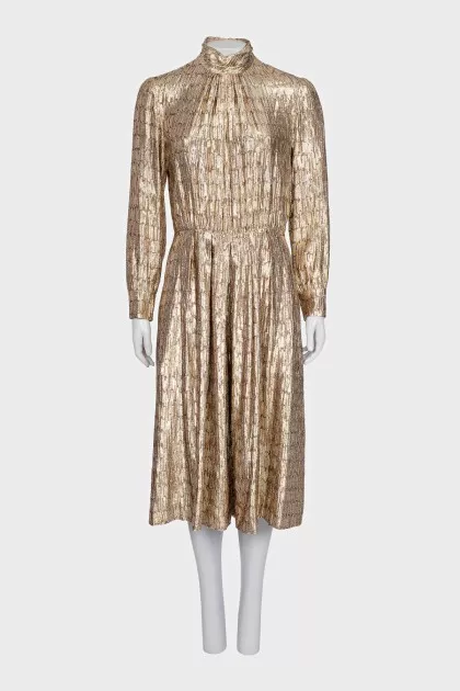 Fitted gold jumpsuit