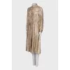 Fitted gold jumpsuit
