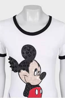 White T-shirt with sequins
