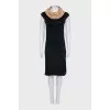 Black dress with a voluminous collar