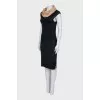 Black dress with a voluminous collar