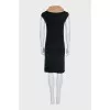 Black dress with a voluminous collar