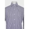 Men's two-tone striped button-down shirt