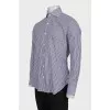 Men's two-tone striped button-down shirt