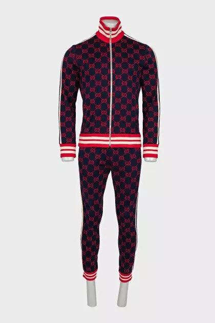 Men's tracksuit with a signature print