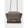 Handbag with accessories in bronze