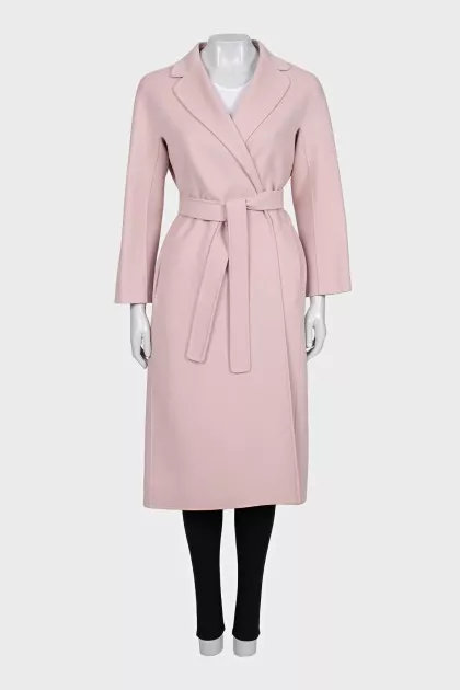 Wrap coat with belt