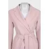 Wrap coat with belt