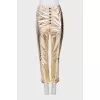 Golden lambskin trousers