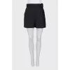 Black shorts with a belt