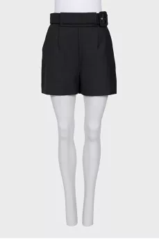 Black shorts with a belt