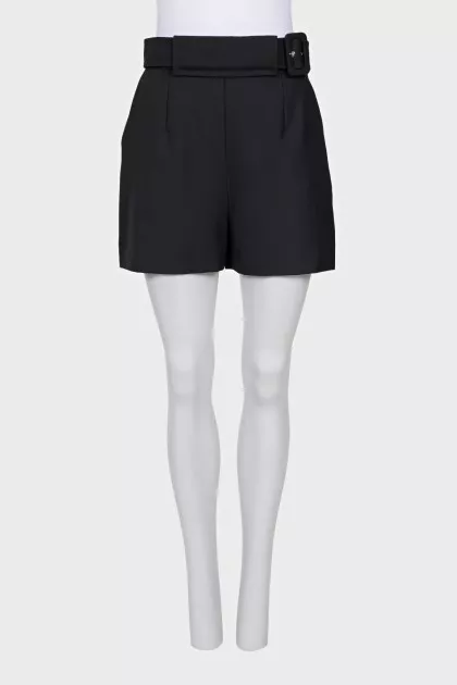 Black shorts with a belt