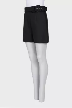 Black shorts with a belt