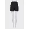 Black shorts with a belt