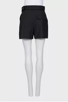 Black shorts with a belt