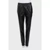Tapered lambskin trousers