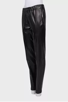 Tapered lambskin trousers