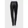 Tapered lambskin trousers