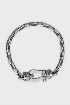 White gold bracelet with interchangeable strap