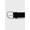 Suede belt with silver decor