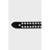 Suede belt with silver decor