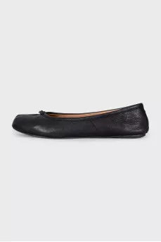 Tabi leather ballet flats