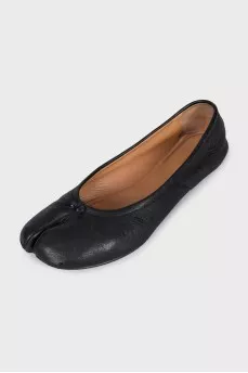 Tabi leather ballet flats
