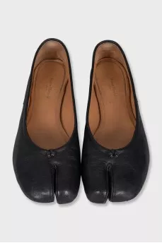 Tabi leather ballet flats