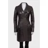 Crocodile skin and weasel fur coat