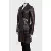 Crocodile skin and weasel fur coat