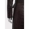 Crocodile skin and weasel fur coat
