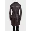 Crocodile skin and weasel fur coat