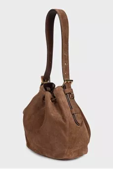 Suede bag with tassels