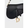 Black Leather Saddle Bag