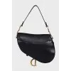 Black Leather Saddle Bag
