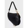 Black Leather Saddle Bag