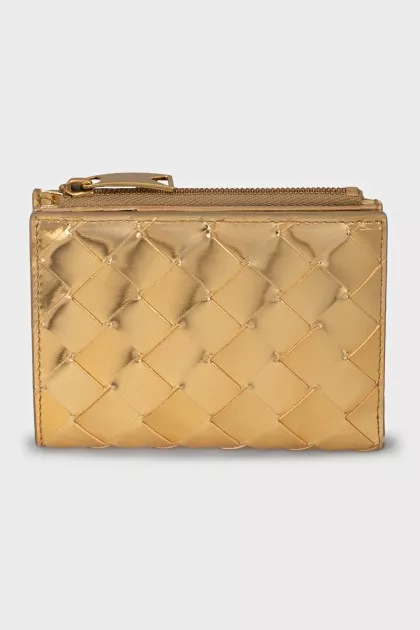 Golden leather wallet
