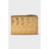 Golden leather wallet