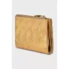 Golden leather wallet