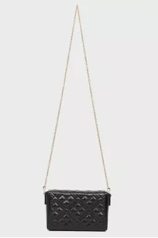 The bag is quilted with strap-chain