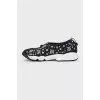 Slip-on sneakers with rhinestones