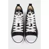 Quilted patent leather sneakers